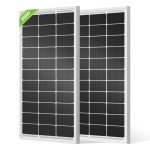 ECO-WORTHY 100W Monocrystalline Solar Panel 2-Pack