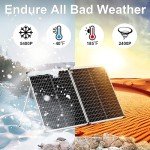 DOKIO 100W Portable Folding Solar Panel Kit