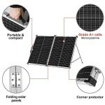 DOKIO 100W Portable Folding Solar Panel Kit