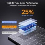 Callsun 100W High Efficiency Solar Panel 12V