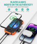 Portable 10000mAh Solar Charger Power Bank with Qi
