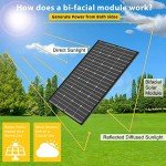 400W Bifacial Monocrystalline Solar Panels (2 Pack)