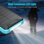 Miady 10000mAh Wireless Solar Power Bank Charger