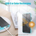 Miady 10000mAh Wireless Solar Power Bank Charger