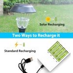 Brightown 12-Pack Rechargeable AA Solar Batteries