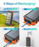 LATIMERIA 45800mAh Solar Power Bank Charger