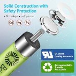 Brightown 12-Pack Rechargeable AA Solar Batteries