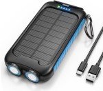 Nuynix 38800mAh Solar Power Bank with Flashlight