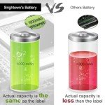 Brightown 12-Pack Rechargeable AA Solar Batteries