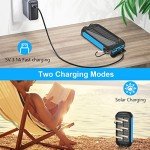 Nuynix 38800mAh Solar Power Bank with Flashlight