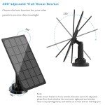 Outdoor Solar Charger for Security Cameras with Adapters