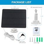 5W Solar Panel Charger for Security Cameras