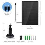 Outdoor Solar Charger for Security Cameras with Adapters