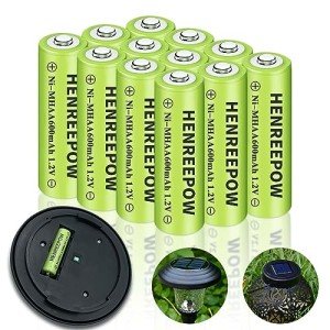 High Capacity Ni-MH AA Rechargeable Batteries for Solar Lights