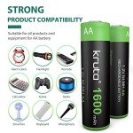 High Capacity Rechargeable AA Solar Batteries 1600mAh