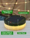 100m Solar String Lights with USB Rechargeable Battery