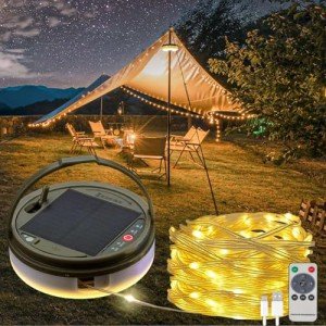 TuoPuLife Solar Fairy String Lights - 39.4ft, 150 LEDs