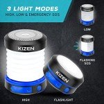 Kizen Solar LED Camping Lantern - USB Rechargeable