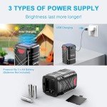 LETMY Portable Solar Camping Lanterns - 4 Pack