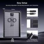Callsun 100W High Efficiency Solar Panel 12V