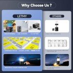 LETMY Portable Solar Camping Lanterns - 4 Pack