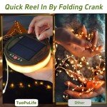 TuoPuLife Solar Fairy String Lights - 39.4ft, 150 LEDs