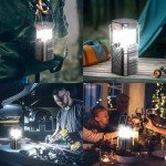 LETMY Portable Solar Camping Lanterns - 4 Pack