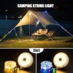 Sutaig 4-in-1 Solar Camping String Lights 39.4ft