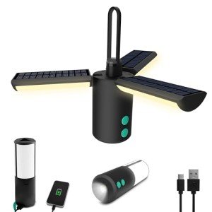 JINHODY 8000mAh Solar Camping Lantern with USB Charging