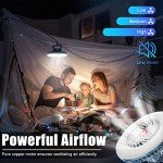 Portable USB Camping Fan with LED Lantern - 2-Pack