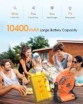 10400mAh Solar Camping Fan with LED Lantern