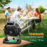 JINLICTE Solar-Powered Portable Personal Fan