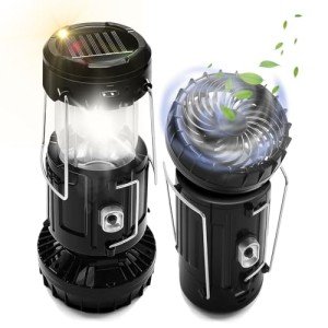 2-Pack Solar Camping Fan and Lantern Combo