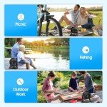 JINLICTE Solar-Powered Portable Personal Fan