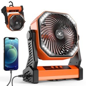 KITWLEMEN Rechargeable Camping Fan and Lantern Combo