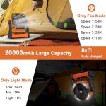KITWLEMEN Rechargeable Camping Fan and Lantern Combo