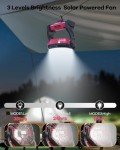 10400mAh Solar Camping Fan with LED Lantern
