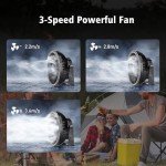 Rechargeable Camping Fan with LED Lantern 10000mAh