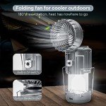 Solar-Powered Camping Lantern with Fan and Charger