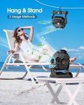 Solar Powered 7W Camping Fan and Lantern Combo