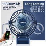 Portable Rechargeable Clip-On Fan with LED Lights