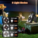 iYeHo Solar Camping Fan with LED Lantern