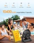 10400mAh Solar Camping Fan with LED Lantern