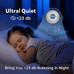 Portable Rechargeable Clip-On Fan with LED Lights