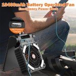 iYeHo Solar Camping Fan with LED Lantern