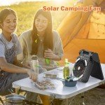 iYeHo Solar Camping Fan with LED Lantern