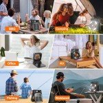 10000mAh Solar Camping Fan with LED Lantern