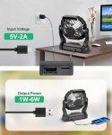 Solar Camping Fan with 10400mAh Battery and Panel
