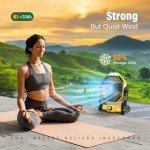 Solar-Powered Camping Fan with LED Lantern