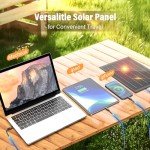 Solar-Powered Camping Fan with LED Lantern